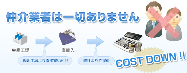 仲介業者は一切ありません